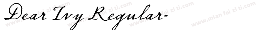 Dear Ivy Regular字体转换